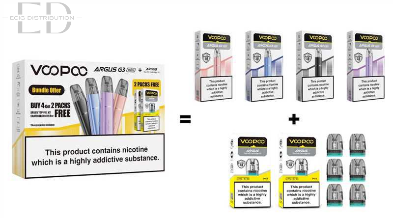 Voopoo Argus G3 Mini Bundle 4Pcs/Pack + 2Packs Refillable Pod