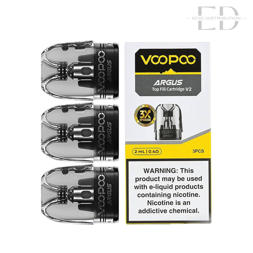 Voopoo Argus Top Fill V2 Refillable Pod 3Pcs/Pack - 0.4 Ohm 