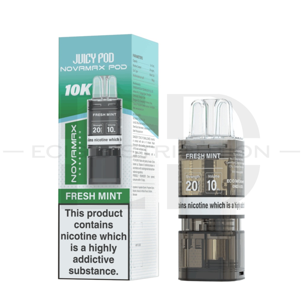 Juicy Pod Novamax 10K Refillable Pod - Fresh Mint