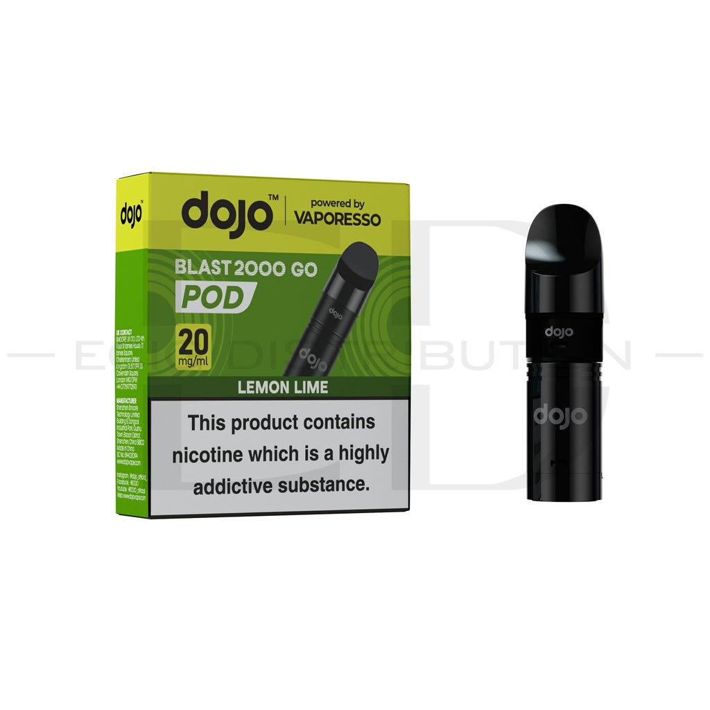 Vaporesso Dojo Blast 2000 Go Refillable Pod - Lemon Lime 20MG 