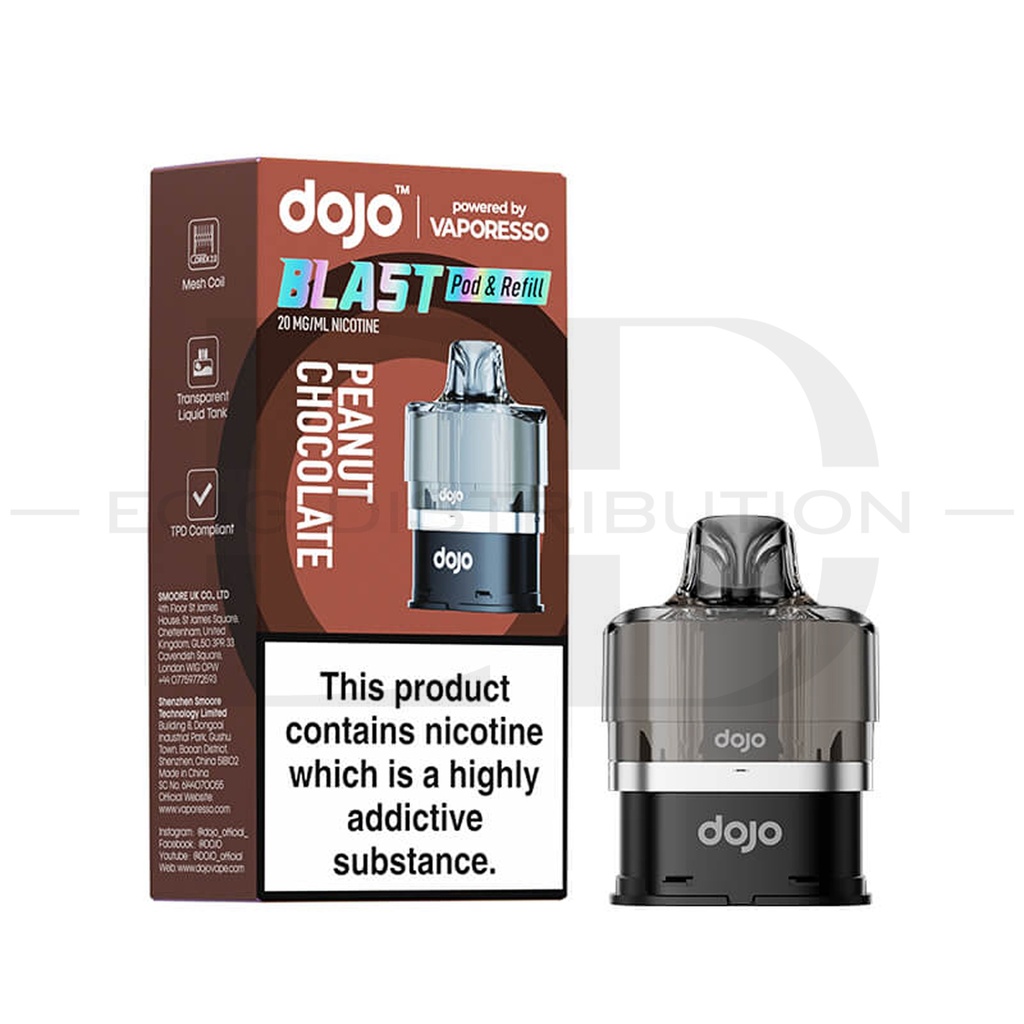 Vaporesso Dojo Blast 6000 Refillable Pod - Peanut Chocolate 20MG 