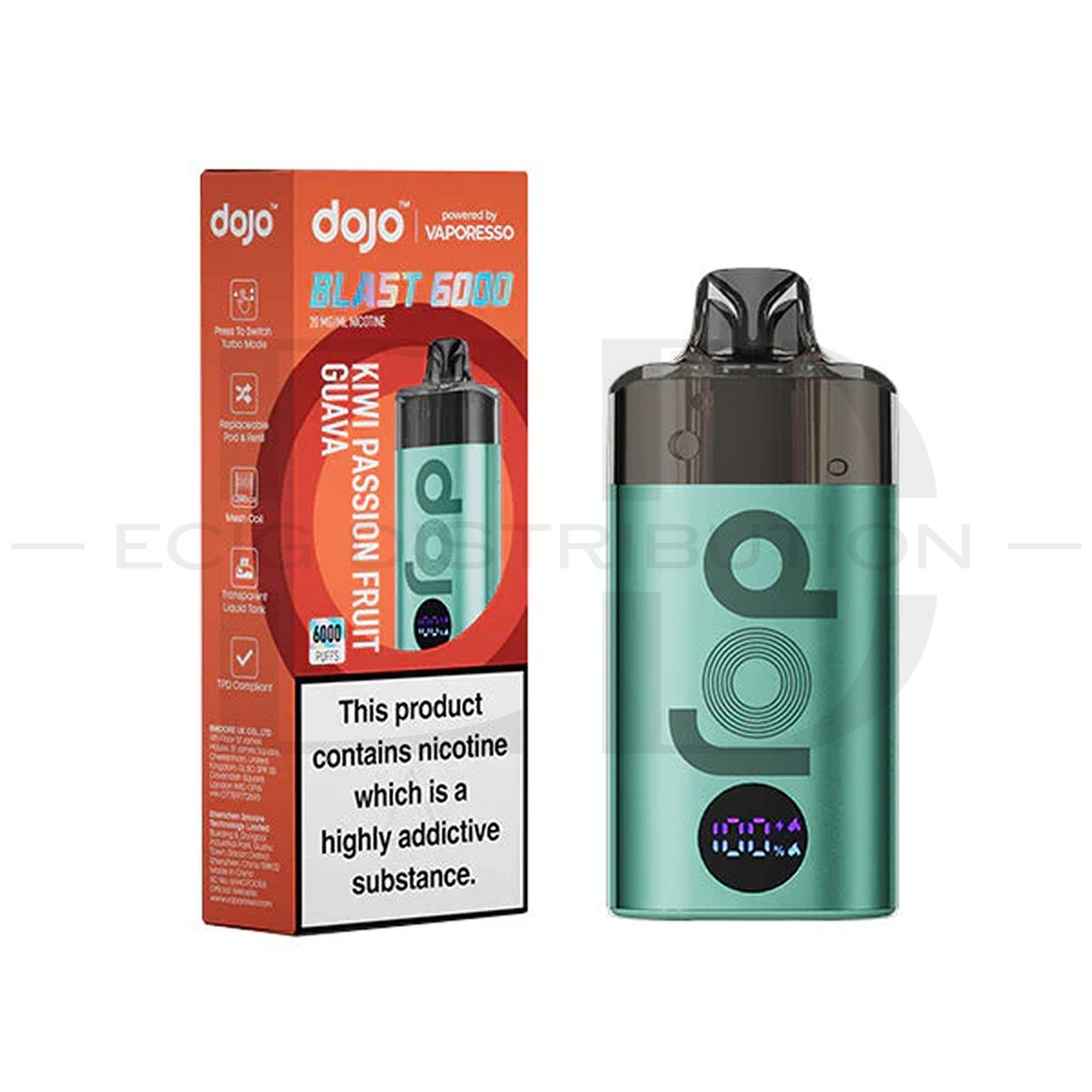 Vaporesso Dojo Blast 6000 Pod Kit - Kiwi Passion Fruit Guava 20MG