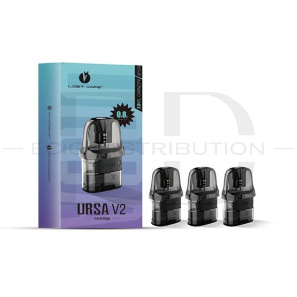 Lost Vape Ursa V2 Refillable Pod 3Pcs/Pack - 0.8 Ohm 
