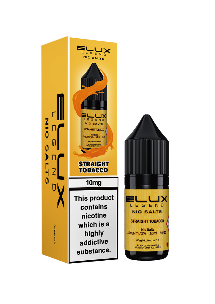Elux Nic Salts - Straight Tobacco 10MG