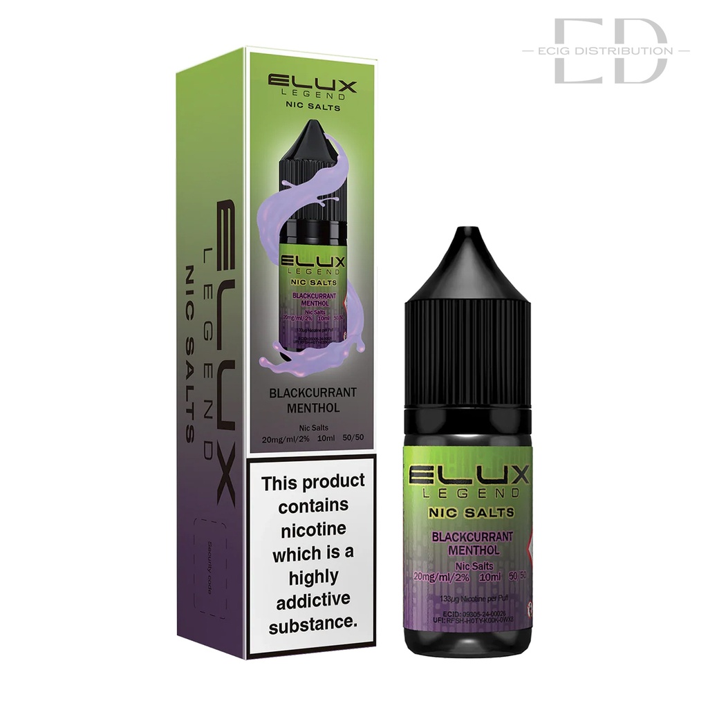 Elux Nic Salts - Blackcurrant Menthol 20MG