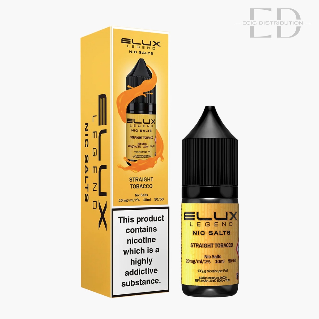 Elux Nic Salts - Straight Tobacco 20MG