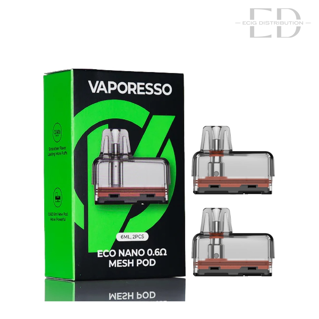 Vaporesso Eco Nano Mesh Refillable Pod 2Pcs/Pack - 0.6 Ohm XL