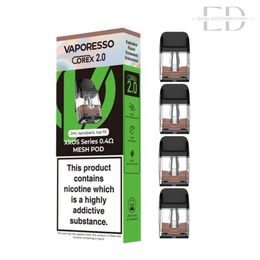 Vaporesso XRos Corex Refillable Pod 4Pcs/Pack - 0.4 Ohm 