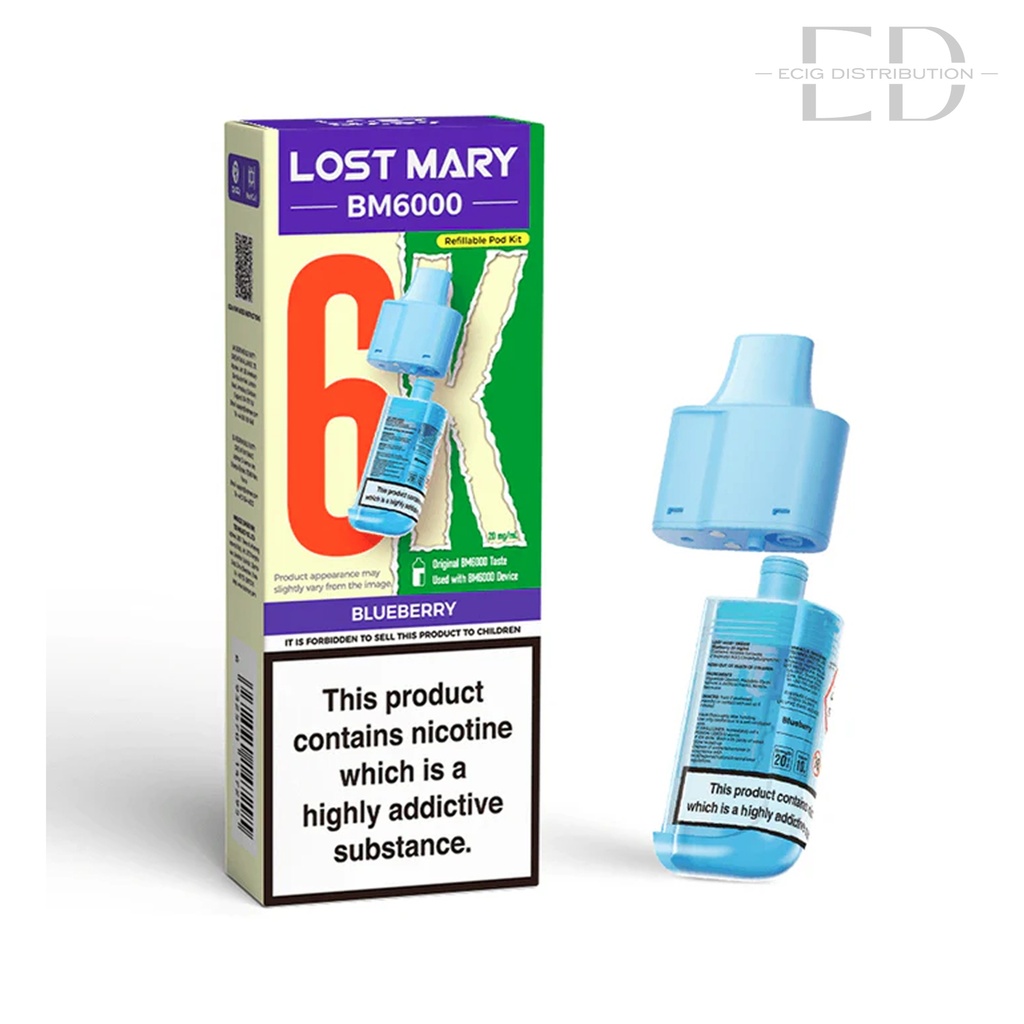 Lost Mary BM6000 Refillable Pod - Blueberry 