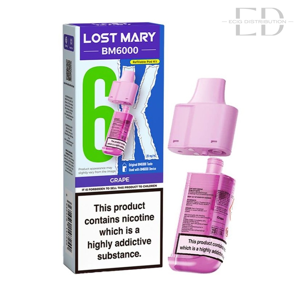 Lost Mary BM6000 Refillable Pod - Grape 