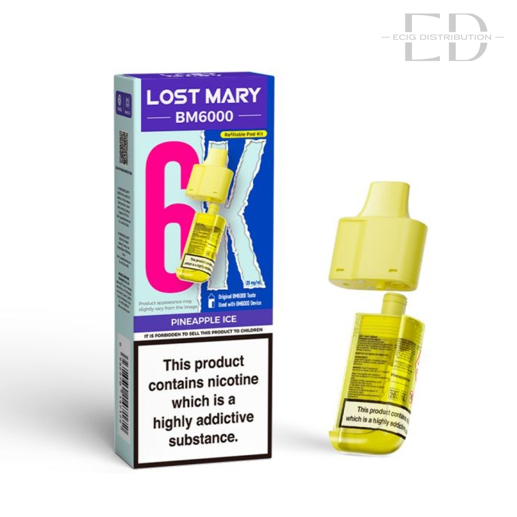Lost Mary BM6000 Refillable Pod - Pineapple Ice 