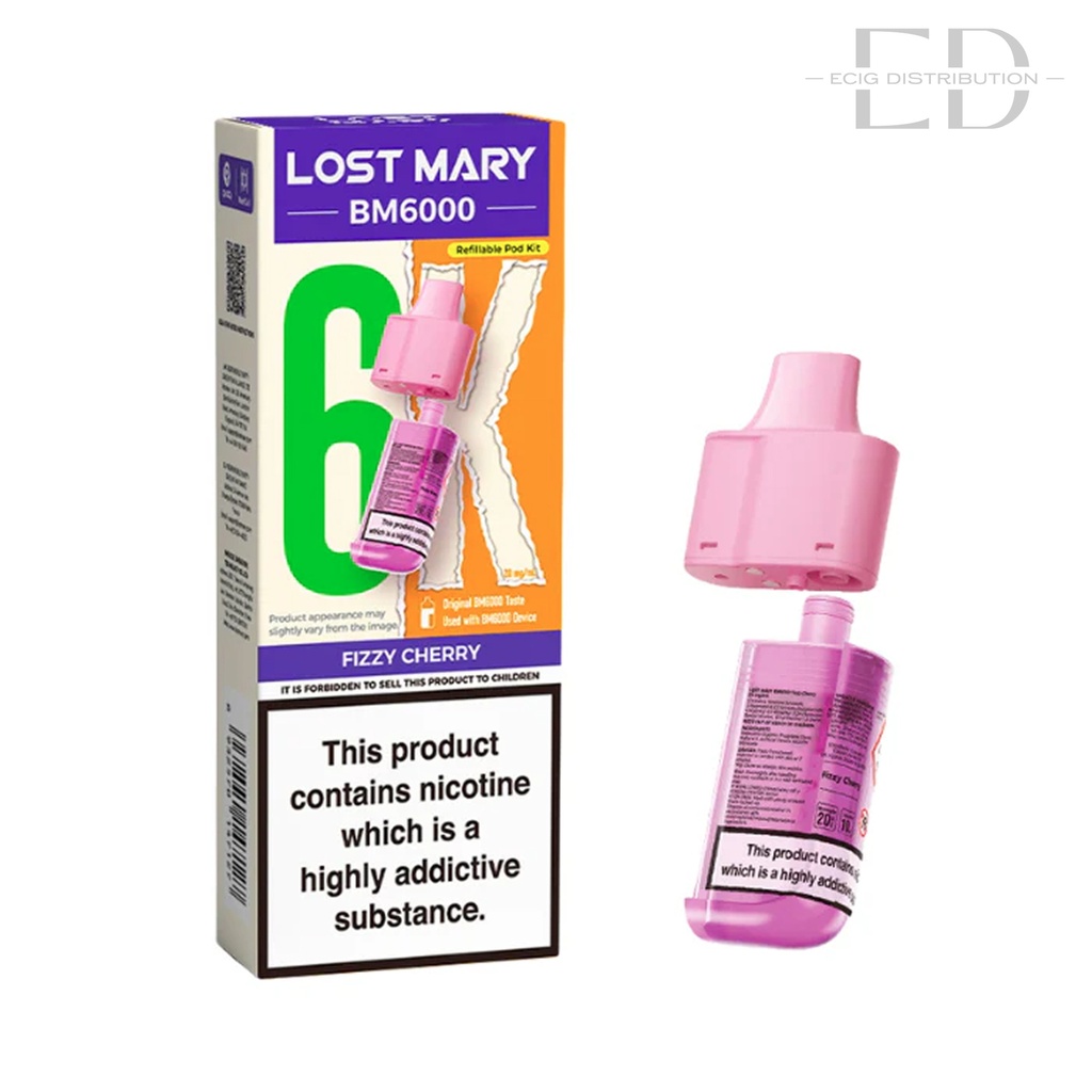 Lost Mary BM6000 Refillable Pod - Fizzy Cherry 