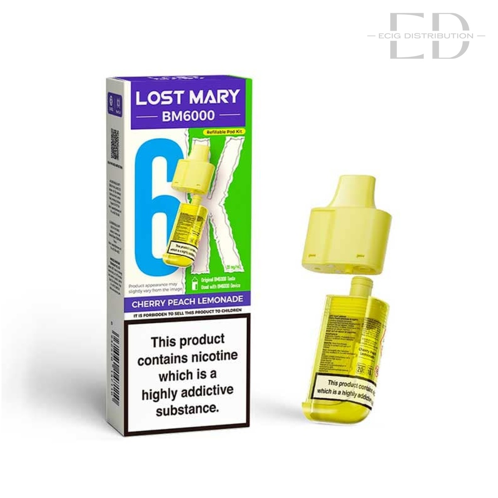 Lost Mary BM6000 Refillable Pod - Cherry Peach Lemonade 