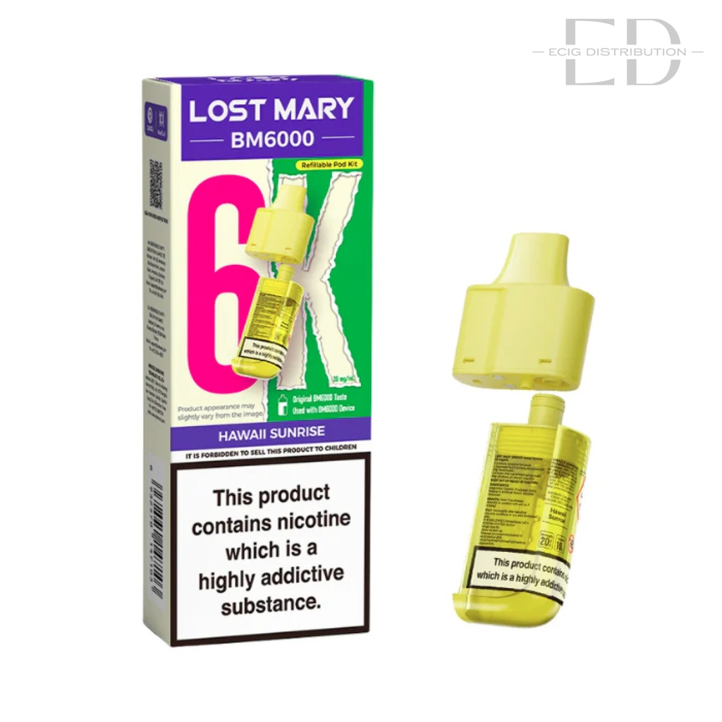 Lost Mary BM6000 Refillable Pod - Hawaii Sunrise 