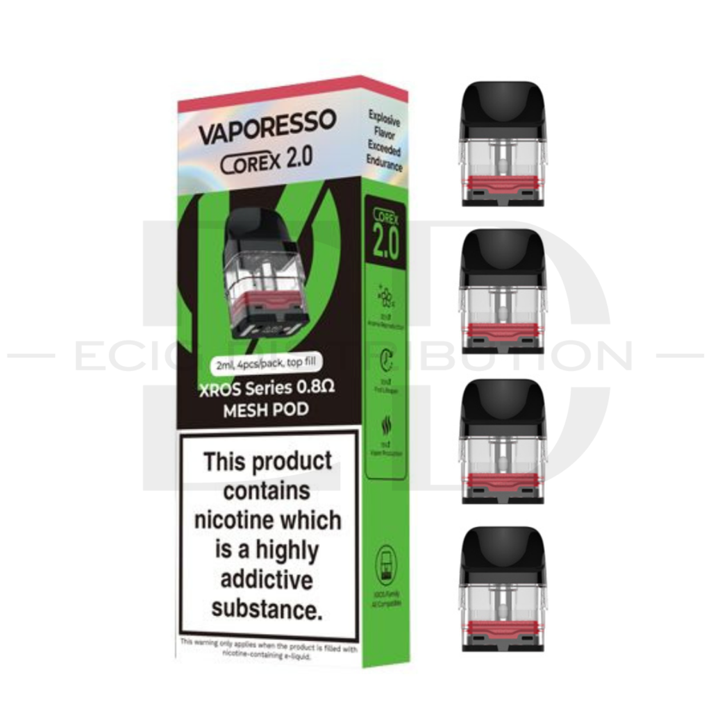 Vaporesso XRos Corex 2.0 Refillable Pod 4Pcs/Pack - 0.8 Ohm 