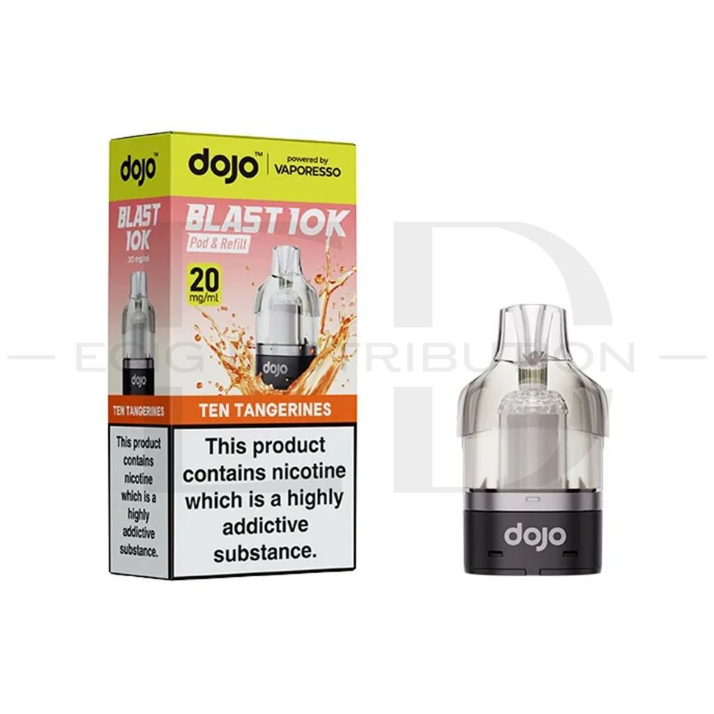 Vaporesso Dojo Blast 10K Refillable Pod - Ten Tangerines 20MG 