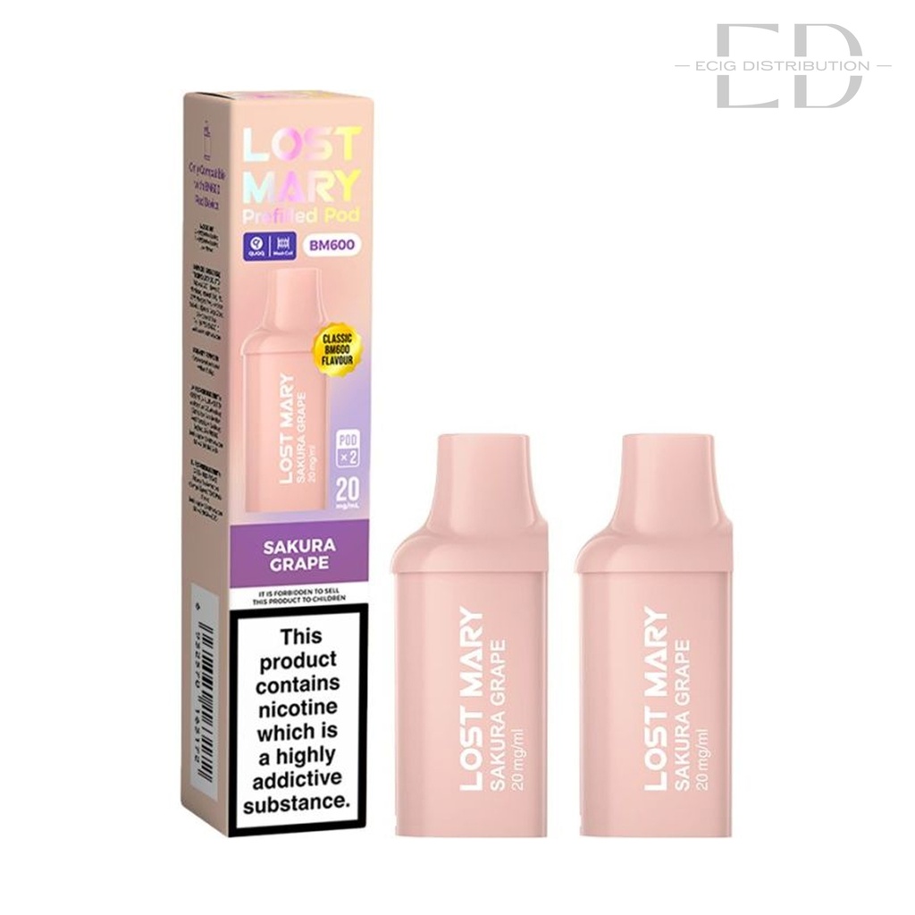 Lost Mary BM600 Refillable Pod 2Pcs/Pack - Sakura Grape