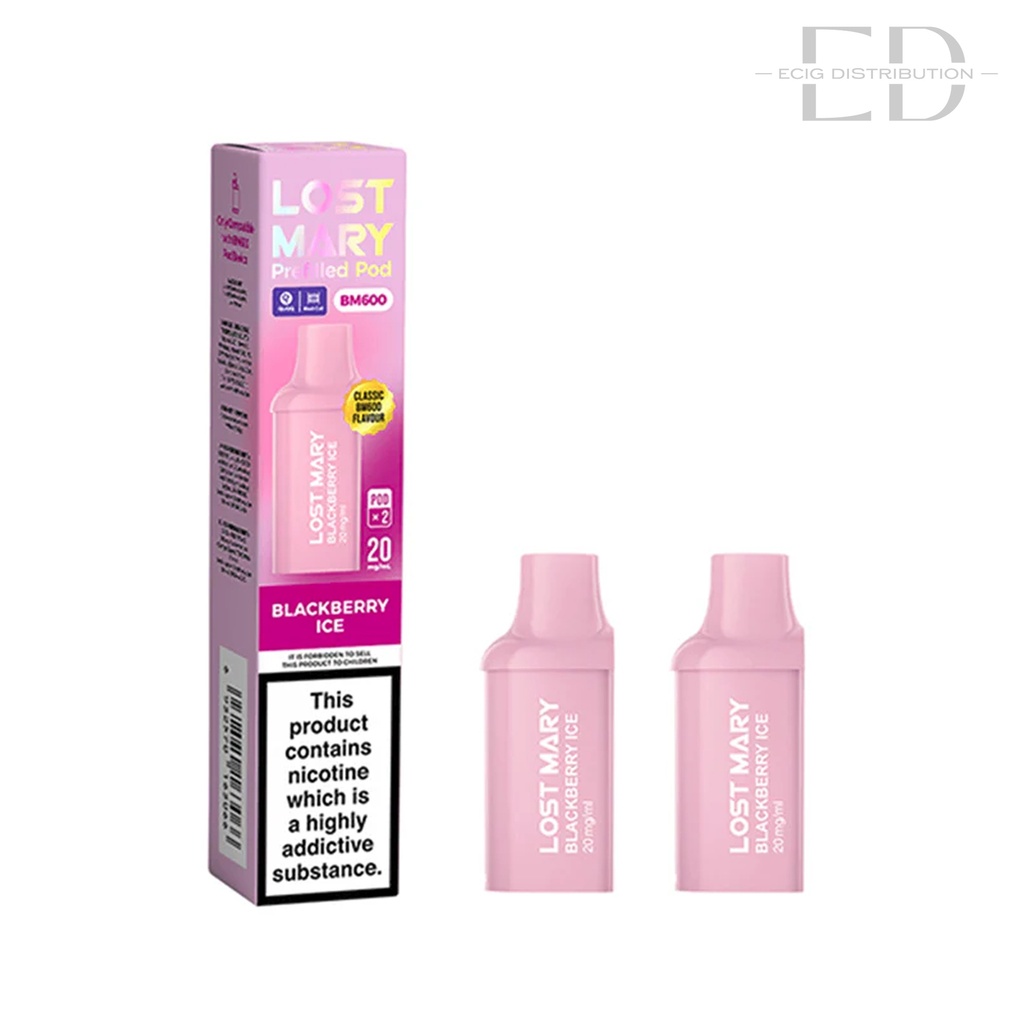 Lost Mary BM600 Refillable Pod 2Pcs/Pack - Blackberry Ice