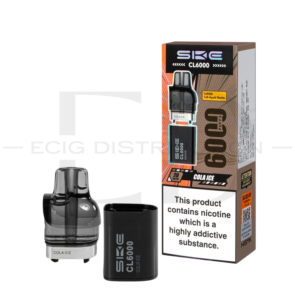 SKE Crystal CL6000 Refillable Pod - Cola Ice 