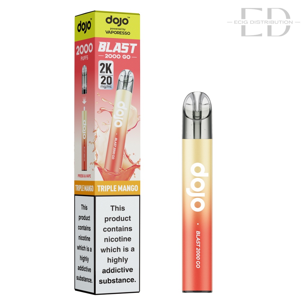 Vaporesso Dojo Blast 2000 Go Transparent Pod Kit - Triple Mango 20MG