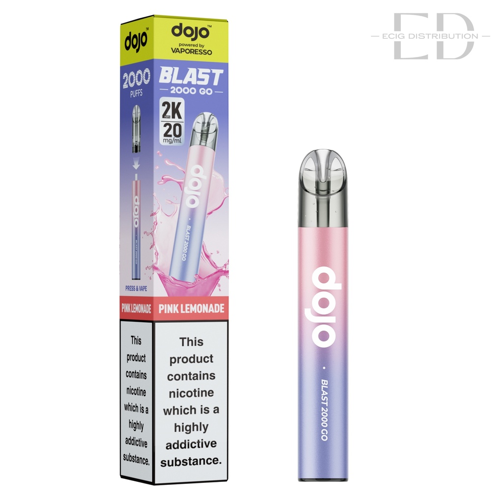 Vaporesso Dojo Blast 2000 Go Transparent Pod Kit - Pink Lemonade 20MG