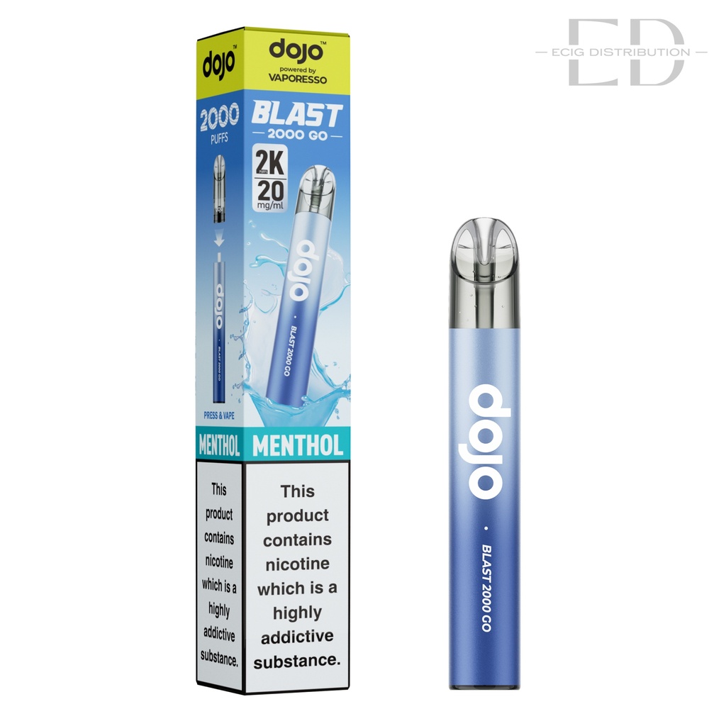 Vaporesso Dojo Blast 2000 Go Transparent Pod Kit - Menthol 20MG