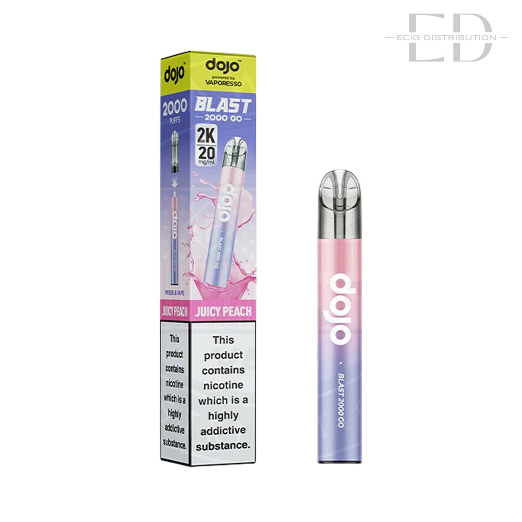 Vaporesso Dojo Blast 2000 Go Transparent Pod Kit - Juicy Peach 20MG