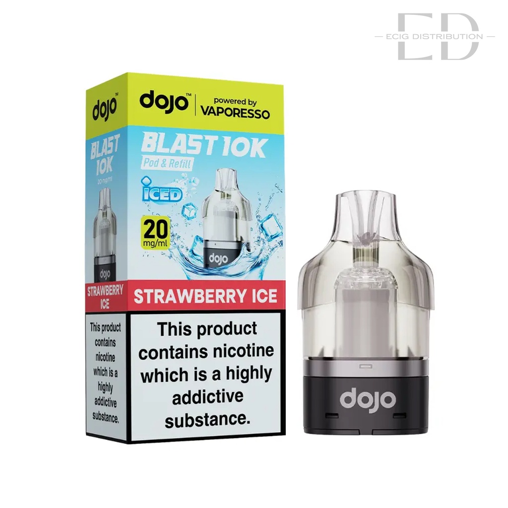 Vaporesso Dojo Blast 10K Refillable Pod - Strawberry Ice 20MG
