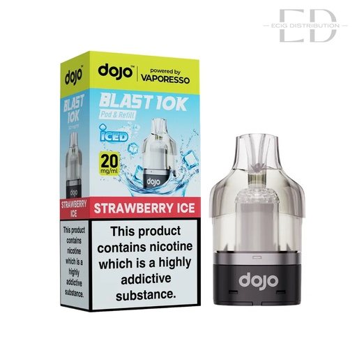 [VAPDBL10KRP-SI20MG] Vaporesso Dojo Blast 10K Refillable Pod - Strawberry Ice 20MG
