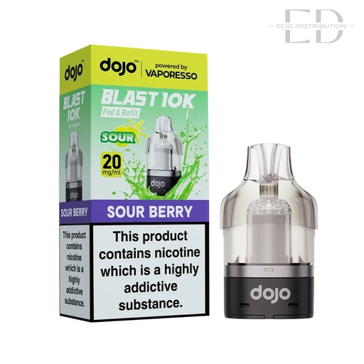 [VAPDBL10KRP-SB20MG] Vaporesso Dojo Blast 10K Refillable Pod - Sour Berry 20MG