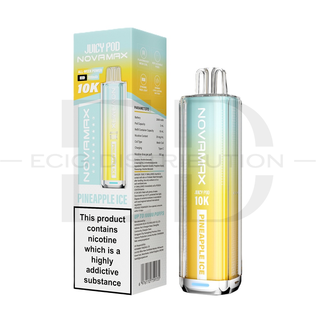 Juicy Pod Novamax 10K Pod Kit - Pineapple Ice 