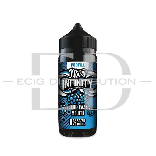 [DOOI10S50/50-BRM0MG] Doozy Infinity 100ML Shortfill 50/50 - Blue Razz Mojito 0MG