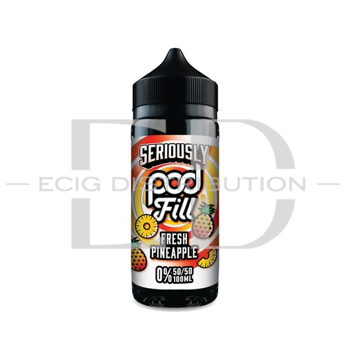 [DOOSPOF100ML50/50-FP0MG] Doozy Seriously Pod Fill 100ML 50/50 - Fresh Pineapple 0MG