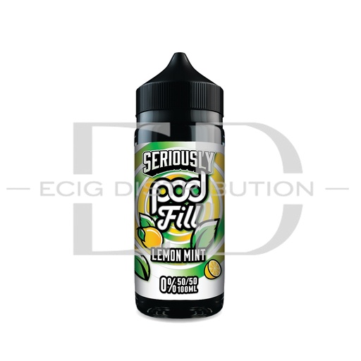 [DOOSPOF100ML50/50-LM0MG] Doozy Seriously Pod Fill 100ML 50/50 - Lemon Mint 0MG