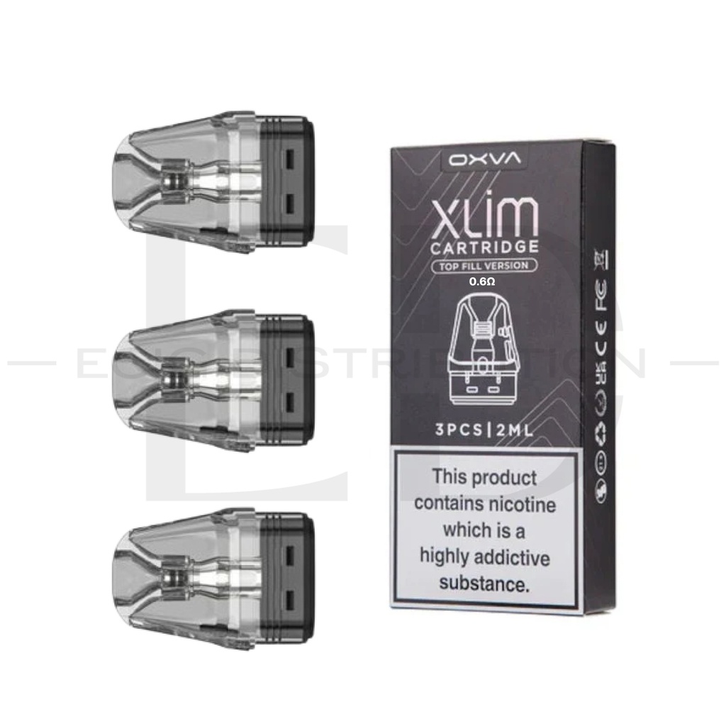 Oxva Xlim Top Fill Refillable Pod 3Pcs/Pack - 0.6 Ohm 