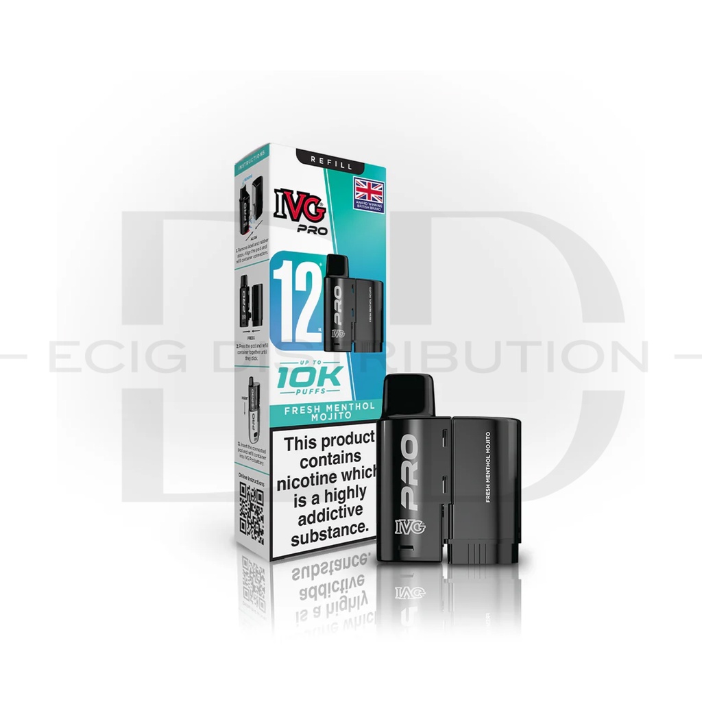 IVG Pro 12 Refillable Pod - Fresh Menthol Mojito 20MG