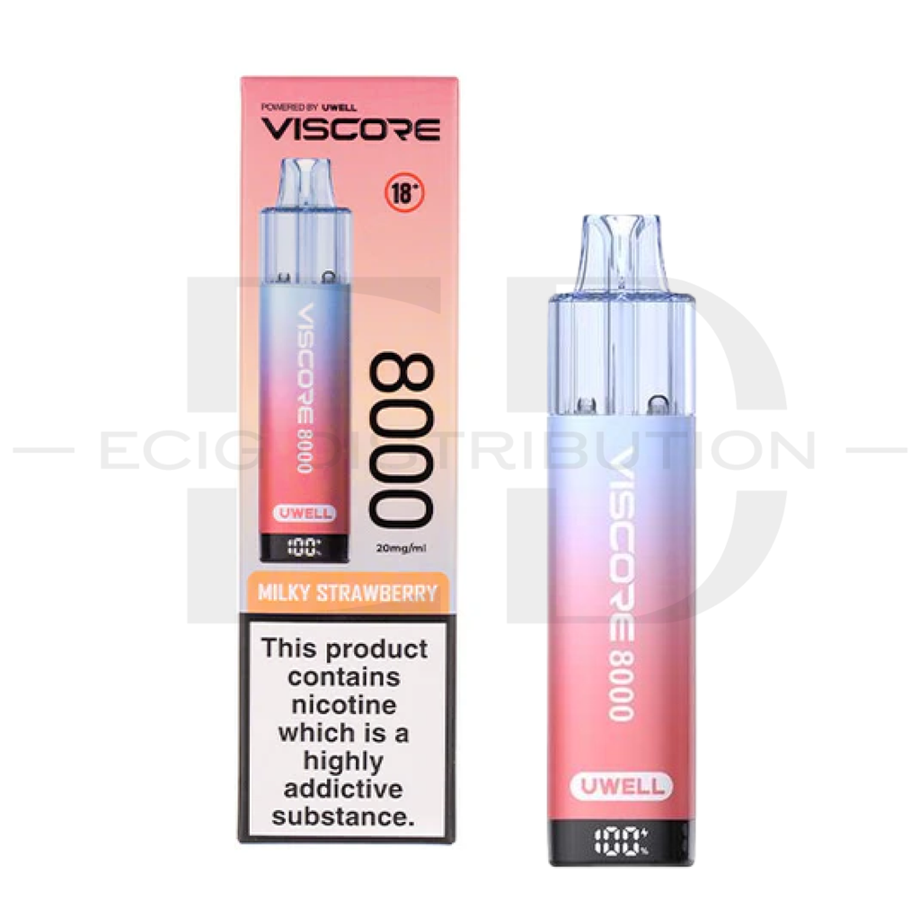 Uwell Viscore 8K Prefilled Kit - Milky Strawberry 20MG 