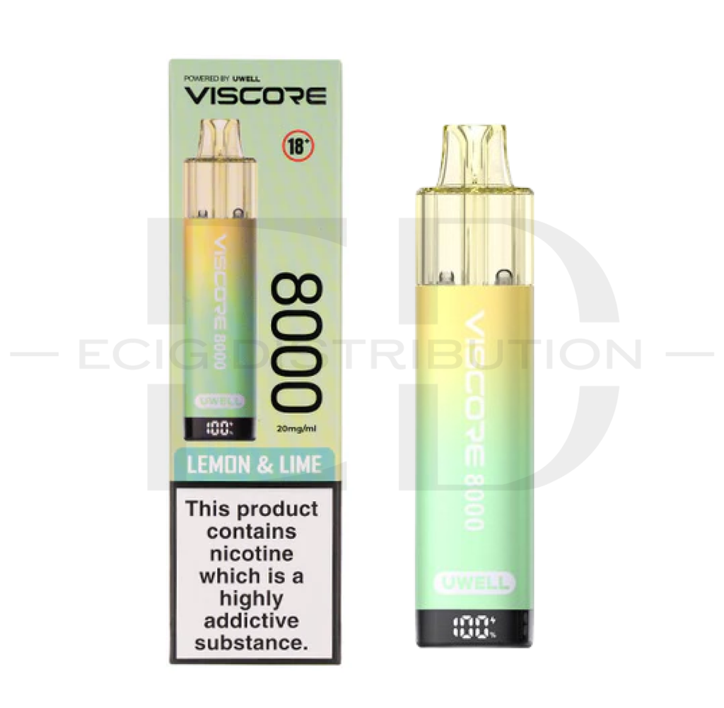 Uwell Viscore 8K Prefilled Kit - Lemon & lime 20MG 