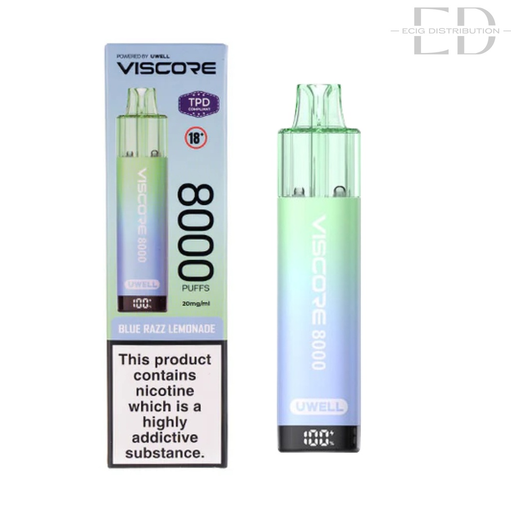 Uwell Viscore 8K Prefilled Pod - Blue Razz Lemonade 20MG 