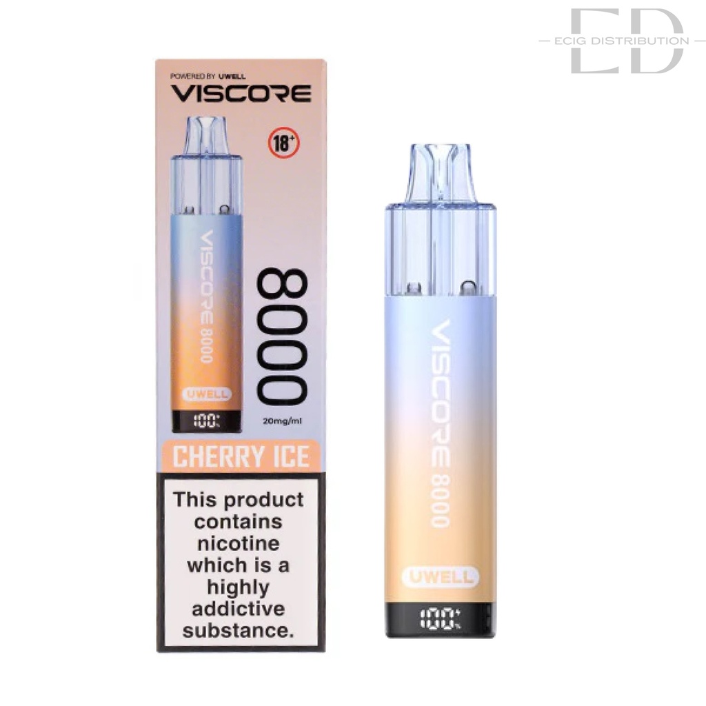 Uwell Viscore 8K Prefilled Pod - Cherry Ice 20MG 