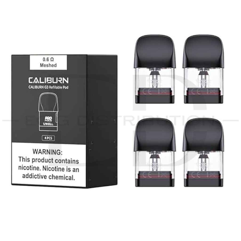 Uwell Caliburn G3 Refillable Pod 4Pcs/Pack - 0.6 Ohm 