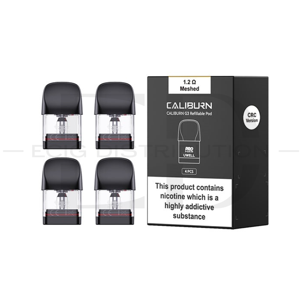 Uwell Caliburn G3 Refillable Pod 4Pcs/Pack - 1.2 Ohm 