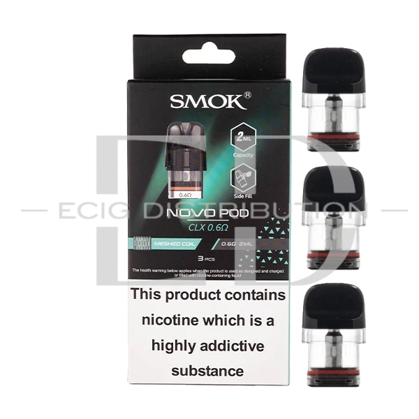 Smok Novo Clx Meshed Refillable Pod 3Pcs/Pack - 0.6 Ohm 
