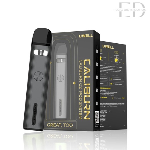[UWECG2PK-SG] Uwell Caliburn G2 Pod Kit - Shading Gray 