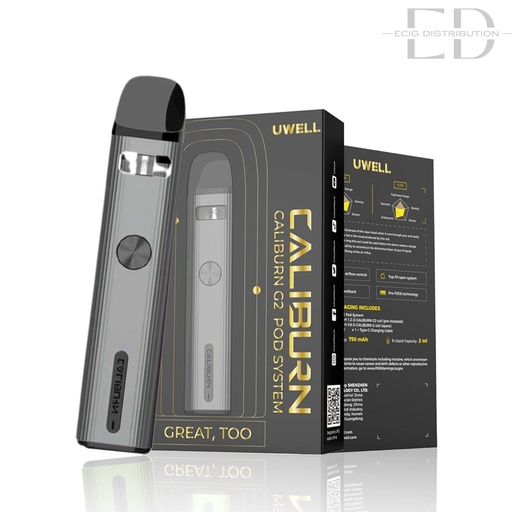 [UWECG2PK-MG] Uwell Caliburn G2 Pod Kit - Matte Gray 