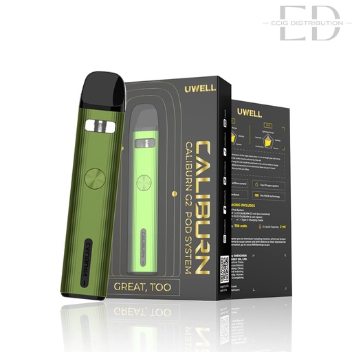 [UWECG2PK-CG] Uwell Caliburn G2 Pod Kit - Cobalt Green 