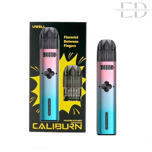 [UWECEXPK-PAC] Uwell Caliburn Explorer Pod Kit - Pink And Cyan 
