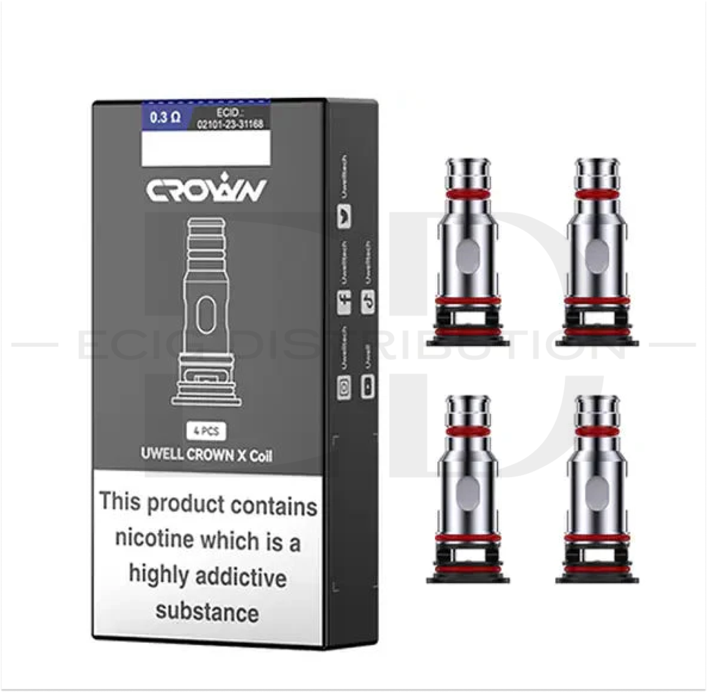 Uwell Crown X Coil 4Pcs/Pack - 0.3 Ohm  