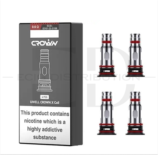 [UWECXC4Pcs/Pack-0.6OHM] Uwell Crown X Coil 4Pcs/Pack - 0.6 Ohm 