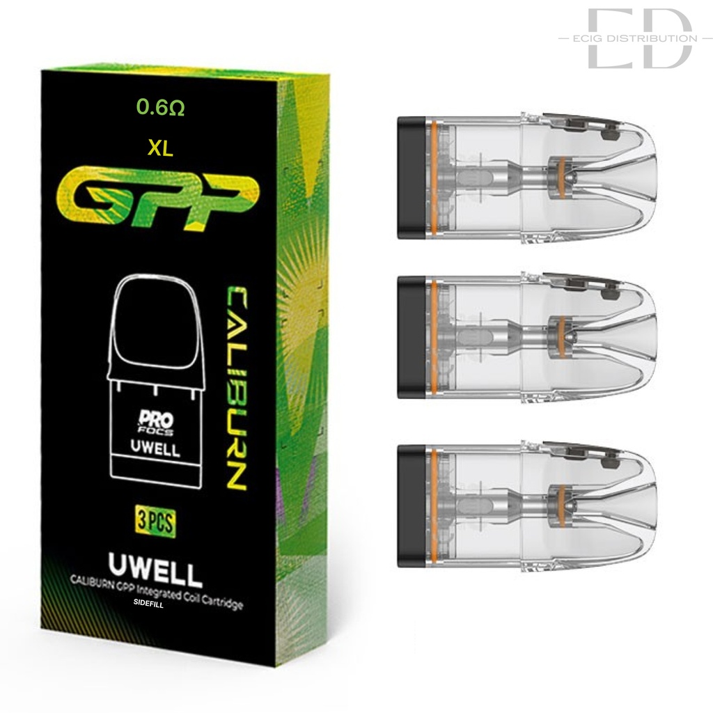 Uwell Caliburn GPP Coil Cartridge Side Refill 3Pcs/Pack - 0.6 Ohm XL 